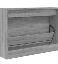Schuhschrank Grau Sonoma 80x21x57 cm Holzwerkstoff