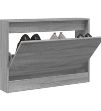 Schuhschrank Grau Sonoma 80x21x57 cm Holzwerkstoff