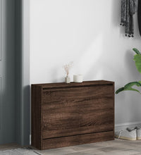 Schuhschrank Braun Eichen-Optik 80x21x57 cm Holzwerkstoff