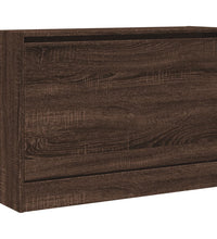 Schuhschrank Braun Eichen-Optik 80x21x57 cm Holzwerkstoff