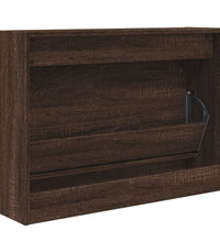 Schuhschrank Braun Eichen-Optik 80x21x57 cm Holzwerkstoff