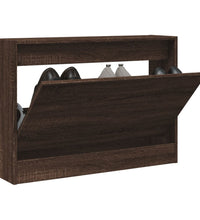 Schuhschrank Braun Eichen-Optik 80x21x57 cm Holzwerkstoff