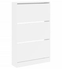 Schuhschrank Weiß 80x21x125,5 cm Holzwerkstoff