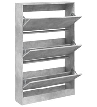 Schuhschrank Betongrau 80x21x125,5 cm Holzwerkstoff