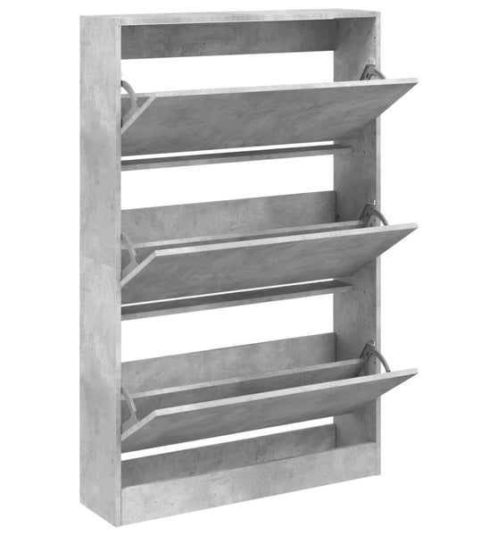 Schuhschrank Betongrau 80x21x125,5 cm Holzwerkstoff