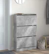 Schuhschrank Betongrau 80x21x125,5 cm Holzwerkstoff