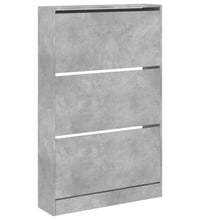 Schuhschrank Betongrau 80x21x125,5 cm Holzwerkstoff