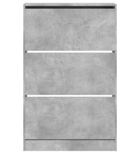 Schuhschrank Betongrau 80x21x125,5 cm Holzwerkstoff