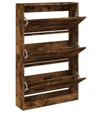 Schuhschrank Räuchereiche 80x21x125,5 cm Holzwerkstoff