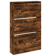 Schuhschrank Räuchereiche 80x21x125,5 cm Holzwerkstoff