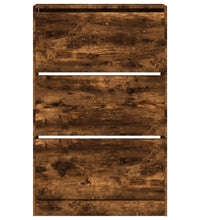 Schuhschrank Räuchereiche 80x21x125,5 cm Holzwerkstoff