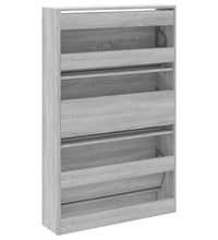Schuhschrank Grau Sonoma 80x21x125,5 cm Holzwerkstoff