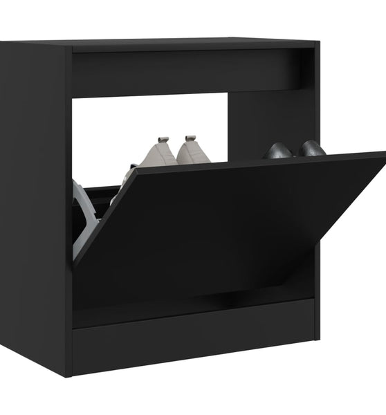 Schuhschrank Schwarz 60x34x63,5 cm Holzwerkstoff