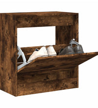 Schuhschrank Räuchereiche 60x34x63,5 cm Holzwerkstoff