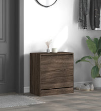 Schuhschrank Braun Eichen-Optik 60x34x63,5 cm Holzwerkstoff