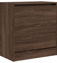 Schuhschrank Braun Eichen-Optik 60x34x63,5 cm Holzwerkstoff