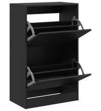 Schuhschrank Schwarz 60x34x96,5 cm Holzwerkstoff