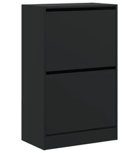 Schuhschrank Schwarz 60x34x96,5 cm Holzwerkstoff