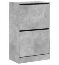 Schuhschrank Betongrau 60x34x96,5 cm Holzwerkstoff