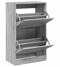 Schuhschrank Grau Sonoma 60x34x96,5 cm Holzwerkstoff