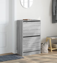 Schuhschrank Grau Sonoma 60x34x96,5 cm Holzwerkstoff