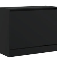 Schuhschrank Schwarz 80x34x63 cm Holzwerkstoff