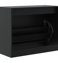 Schuhschrank Schwarz 80x34x63 cm Holzwerkstoff