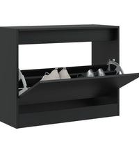 Schuhschrank Schwarz 80x34x63 cm Holzwerkstoff