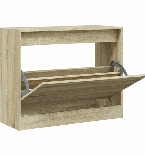 Schuhschrank Sonoma-Eiche 80x34x63 cm Holzwerkstoff
