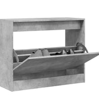 Schuhschrank Betongrau 80x34x63 cm Holzwerkstoff