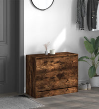 Schuhschrank Räuchereiche 80x34x63 cm Holzwerkstoff