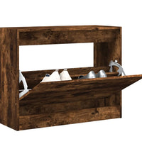 Schuhschrank Räuchereiche 80x34x63 cm Holzwerkstoff