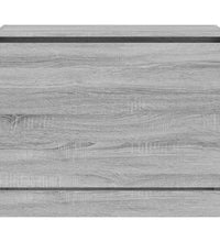 Schuhschrank Grau Sonoma 80x34x63 cm Holzwerkstoff