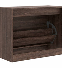 Schuhschrank Braun Eichen-Optik 80x34x63 cm Holzwerkstoff