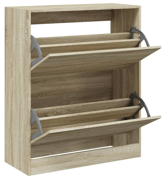 Schuhschrank Sonoma-Eiche 80x34x96,5 cm Holzwerkstoff