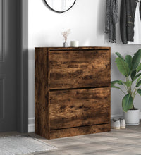 Schuhschrank Räuchereiche 80x34x96,5 cm Holzwerkstoff