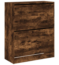 Schuhschrank Räuchereiche 80x34x96,5 cm Holzwerkstoff