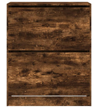 Schuhschrank Räuchereiche 80x34x96,5 cm Holzwerkstoff