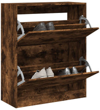 Schuhschrank Räuchereiche 80x34x96,5 cm Holzwerkstoff