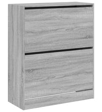 Schuhschrank Grau Sonoma 80x34x96,5 cm Holzwerkstoff
