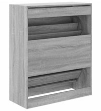Schuhschrank Grau Sonoma 80x34x96,5 cm Holzwerkstoff