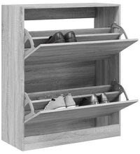 Schuhschrank Grau Sonoma 80x34x96,5 cm Holzwerkstoff