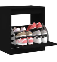 Schuhschrank Schwarz 60x42x69 cm Holzwerkstoff