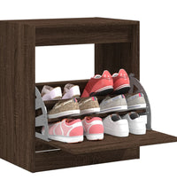 Schuhschrank Braun Eichen-Optik 60x42x69 cm Holzwerkstoff