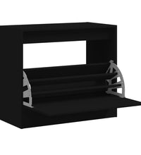 Schuhschrank Schwarz 80x42x69 cm Holzwerkstoff