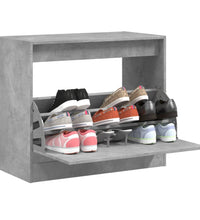 Schuhschrank Betongrau 80x42x69 cm Holzwerkstoff