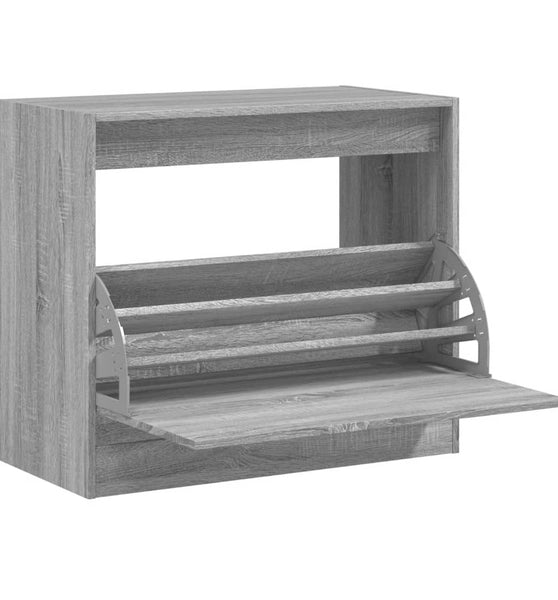 Schuhschrank Grau Sonoma 80x42x69 cm Holzwerkstoff