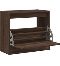 Schuhschrank Braun Eichen-Optik 80x42x69 cm Holzwerkstoff