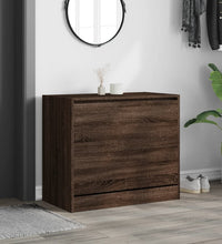 Schuhschrank Braun Eichen-Optik 80x42x69 cm Holzwerkstoff