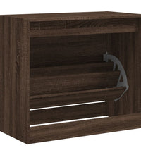 Schuhschrank Braun Eichen-Optik 80x42x69 cm Holzwerkstoff